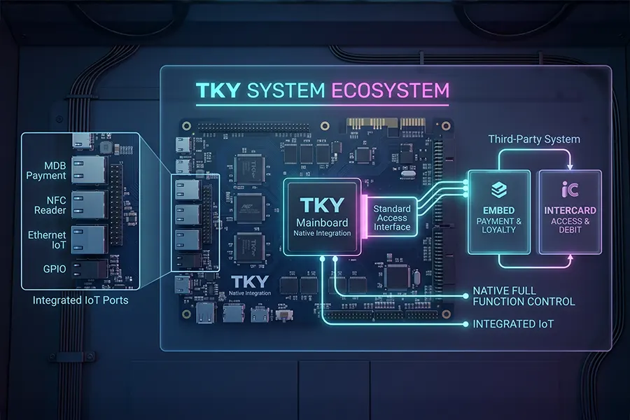 Self-developed arcade motherboard with integrated IoT ports