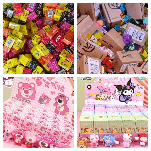 Designer figurines and blind boxes for arcade prize redemption